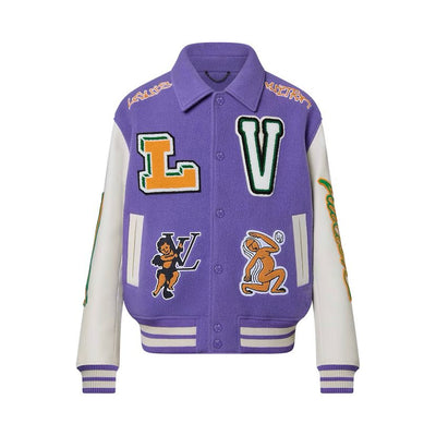 Louis Vuitton Multi-Patches Mixed Leather Varsity Jacket - RepKings