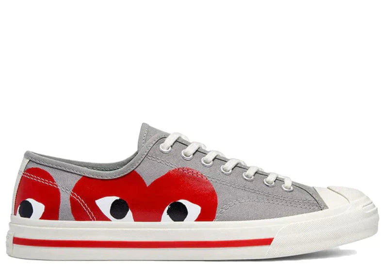 Converse Jack Purcell Comme Des Garcons PLAY Grey Red - RepKings